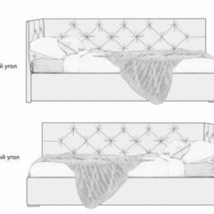 Кровать угловая Лилу интерьерная +основание (120х200) в Тюмени - tumen.mebel24.online | фото 2
