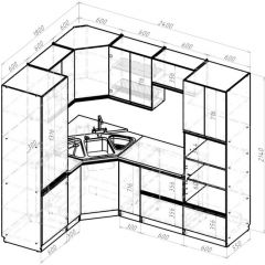 Кухонный гарнитур Адажио оптима 1800х2400 мм в Тюмени - tumen.mebel24.online | фото 2