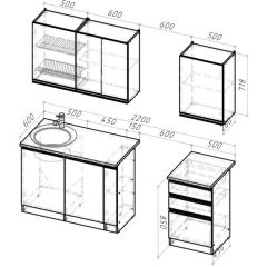 Кухонный гарнитур Амели стандарт 1600 мм в Тюмени - tumen.mebel24.online | фото 3