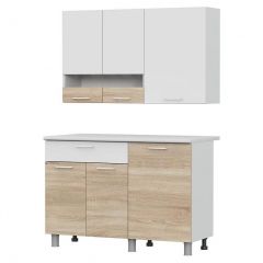 Кухонный гарнитур КГ-4 (1200) Белый/Дуб Сонома в Тюмени - tumen.mebel24.online | фото 2