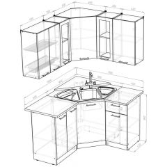 Кухонный гарнитур Лариса оптима 2 1500х1300 мм в Тюмени - tumen.mebel24.online | фото 2