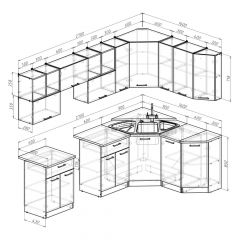 Кухонный гарнитур Лариса оптима 5 2700х1600 мм в Тюмени - tumen.mebel24.online | фото 2