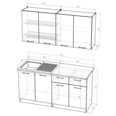 Кухонный гарнитур Лариса стандарт 2 1600 мм в Тюмени - tumen.mebel24.online | фото 2