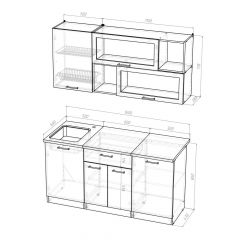 Кухонный гарнитур Лоретта стандарт 1600 мм в Тюмени - tumen.mebel24.online | фото 2