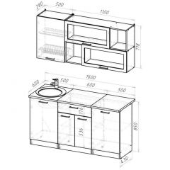 Кухонный гарнитур Паола стандарт 1600 мм в Тюмени - tumen.mebel24.online | фото 2