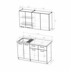 Кухонный гарнитур Полина медиум 1400 в Тюмени - tumen.mebel24.online | фото 3