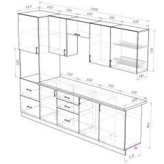 Кухонный гарнитур Прованс (2.8 м) с карнизом в Тюмени - tumen.mebel24.online | фото 3