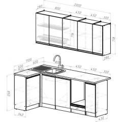 Кухонный гарнитур Равенна прайм 400 1100х2000 мм в Тюмени - tumen.mebel24.online | фото 2