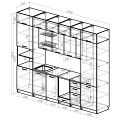 Кухонный гарнитур Сапфир 2 экстра 3000 мм в Тюмени - tumen.mebel24.online | фото 2