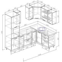 Кухонный гарнитур угловой Бланка 2400х1600 (Стол. 26мм) в Тюмени - tumen.mebel24.online | фото 3