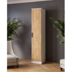 ЛАРС Пенал Белый/Дуб крафт золотой в Тюмени - tumen.mebel24.online | фото