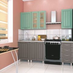 Модульная кухня Луксор серый-бирюза в Тюмени - tumen.mebel24.online | фото