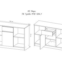 МОРИ МТВ1204.1 Тумба под ТВ (графит) в Тюмени - tumen.mebel24.online | фото 3