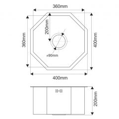 Мойка D400BR Octavia MELANA Profline 1,2/200 БРОНЗА врезная фигурная D400BR в Тюмени - tumen.mebel24.online | фото 3