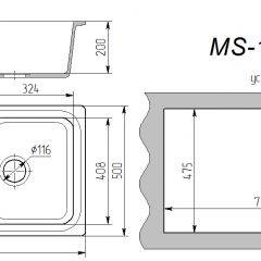 Мойка кухонная MS-12 (780х495) в Тюмени - tumen.mebel24.online | фото 3