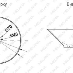 Накладная раковина melana mln-7020-b1+b18 (t4006hb1+b18 ) (сине-черная) в Тюмени - tumen.mebel24.online | фото 2