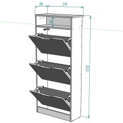 Обувница W10 в Тюмени - tumen.mebel24.online | фото 2