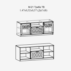 Париж №21 Тумба ТВ (ясень шимо свет/серый софт премиум) в Тюмени - tumen.mebel24.online | фото 2