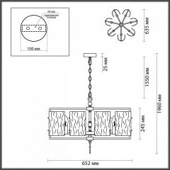 Подвесная люстра Odeon Light Elegante 4878/7 в Тюмени - tumen.mebel24.online | фото 4