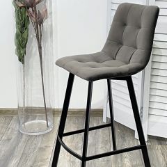 Полубарный стул CHILLI-QB SQUARE графит #14, велюр / черный каркас (H=66cm) М-City в Тюмени - tumen.mebel24.online | фото 4