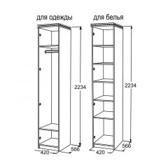 Шкаф 1-но дверный для одежды Ольга-13 в Тюмени - tumen.mebel24.online | фото 2