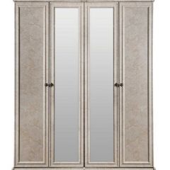 Шкаф 4-х створчатый (1+2+1) с зеркалом Афина (крем корень) в Тюмени - tumen.mebel24.online | фото