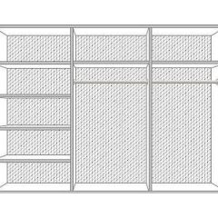 Шкаф 6-и дверный с зеркалами (04.146) Диана в Тюмени - tumen.mebel24.online | фото 2