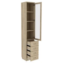 Шкаф для книг с ящиками узкий арт. 205 в Тюмени - tumen.mebel24.online | фото