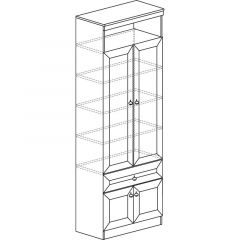 Шкаф для посуды №612 "Инна" Денвер светлый в Тюмени - tumen.mebel24.online | фото 4