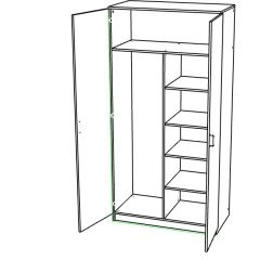 Шкаф двухдверный распашной в Тюмени - tumen.mebel24.online | фото