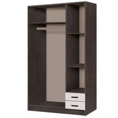 Шкаф распашной Эконом (Венге/Дуб Белфорд) в Тюмени - tumen.mebel24.online | фото 2