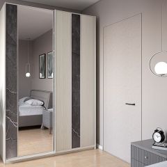 Шкаф-купе 1300 серии SILVER S3+S4+B2+PL4 (2 ящика+F обр.штанга) профиль «Серебро» в Тюмени - tumen.mebel24.online | фото