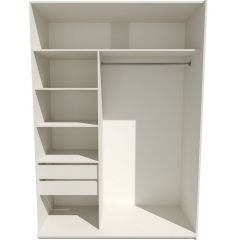 Шкаф-купе 1600 серии SOFT D1+D3+B2+PL1 (2 ящика+1штанга) профиль «Графит» в Тюмени - tumen.mebel24.online | фото 3