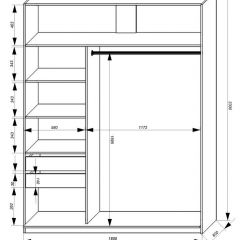 Шкаф-купе 1800 серии SOFT D1+D3+B2+PL1 (2 ящика+1штанга) профиль «Графит» в Тюмени - tumen.mebel24.online | фото 3