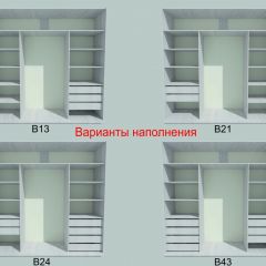 Шкаф-купе 1950 серии SILVER S3+S1+S3Z B22+PL2 (по 2 ящика лев/прав+1штанга+1 полка) профиль «Серебро» в Тюмени - tumen.mebel24.online | фото 5