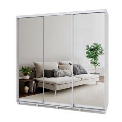 МАРТИН Шкаф-купе с зеркалами Шимо светлый (2200*450) М423 в Тюмени - tumen.mebel24.online | фото