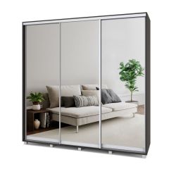 МАРТИН Шкаф-купе с зеркалами Венге (2200*450) М423 в Тюмени - tumen.mebel24.online | фото