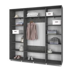 МАРТИН Шкаф-купе с зеркалом Камень темный (2200*450) М422 в Тюмени - tumen.mebel24.online | фото 2