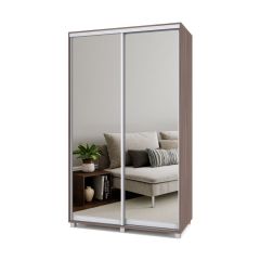 РОЛАНД Шкаф-купе с зеркалами Шимо темный (450*1300) Р433 в Тюмени - tumen.mebel24.online | фото