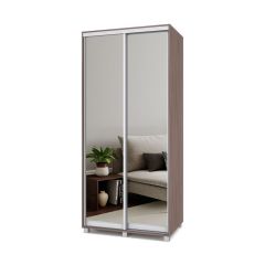 РОЛАНД Шкаф-купе с зеркалами Шимо темный (450*1000) Р403 в Тюмени - tumen.mebel24.online | фото