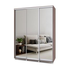РОЛАНД Шкаф-купе с зеркалами Шимо темный (450*1700) Р473 в Тюмени - tumen.mebel24.online | фото