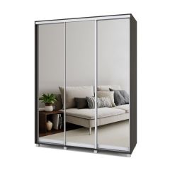 РОЛАНД Шкаф-купе с зеркалами Венге (450*1700) Р473 в Тюмени - tumen.mebel24.online | фото