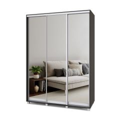 РОЛАНД Шкаф-купе с зеркалами Венге (600*1700) Р673 в Тюмени - tumen.mebel24.online | фото