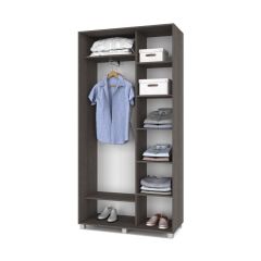 РОЛАНД Шкаф-купе с зеркалом Анкор темный (450*1100) Р412 в Тюмени - tumen.mebel24.online | фото 2