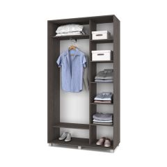 РОЛАНД Шкаф-купе с зеркалом Анкор темный (450*1200) Р422 в Тюмени - tumen.mebel24.online | фото 2