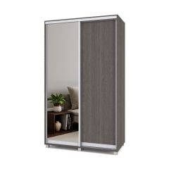 РОЛАНД Шкаф-купе с зеркалом Анкор темный (450*1300) Р432 в Тюмени - tumen.mebel24.online | фото