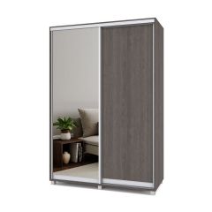 РОЛАНД Шкаф-купе с зеркалом Анкор темный (450*1500) Р452 в Тюмени - tumen.mebel24.online | фото 2