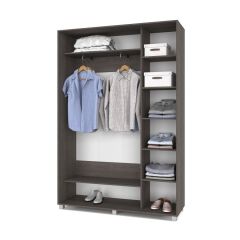 РОЛАНД Шкаф-купе с зеркалом Анкор темный (450*1500) Р452 в Тюмени - tumen.mebel24.online | фото 3