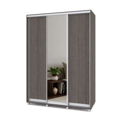 РОЛАНД Шкаф-купе с зеркалом Анкор темный (600*1700) Р672 в Тюмени - tumen.mebel24.online | фото