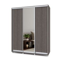 РОЛАНД Шкаф-купе с зеркалом Анкор темный (600*1800) Р682 в Тюмени - tumen.mebel24.online | фото